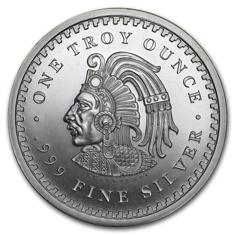 Aztec Calendar Stone GSM - 1 oz 999 Silver Round
