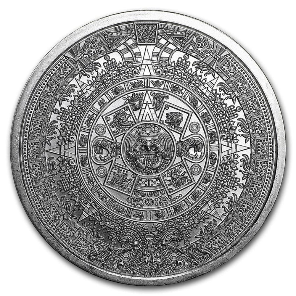 Aztec Calendar Stone GSM - 1 oz 999 Silver Round – Noble Arizona