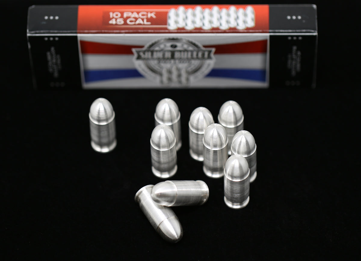 1 oz. .999 Pure Silver Bullet .45 Caliber ACP