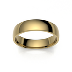 Mid-Weight Classic Wedding Band (2-6mm) in 14K Yellow Gold with Comfort Fit Ring Design