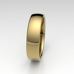 Mid-Weight Classic Wedding Band (2-6mm) in 14K Yellow Gold with Comfort Fit Ring Design