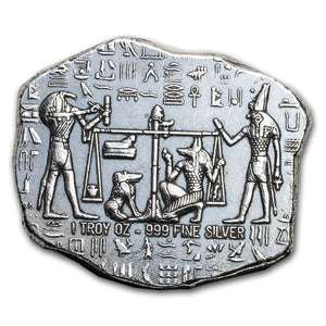 Egyptian God Anubis 1 oz Silver Relic Bar