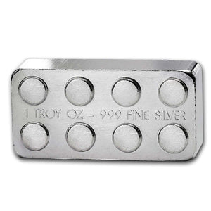 Pure Silver Building Block - 1 oz 999 Fine Silver - 2x4 – Noble