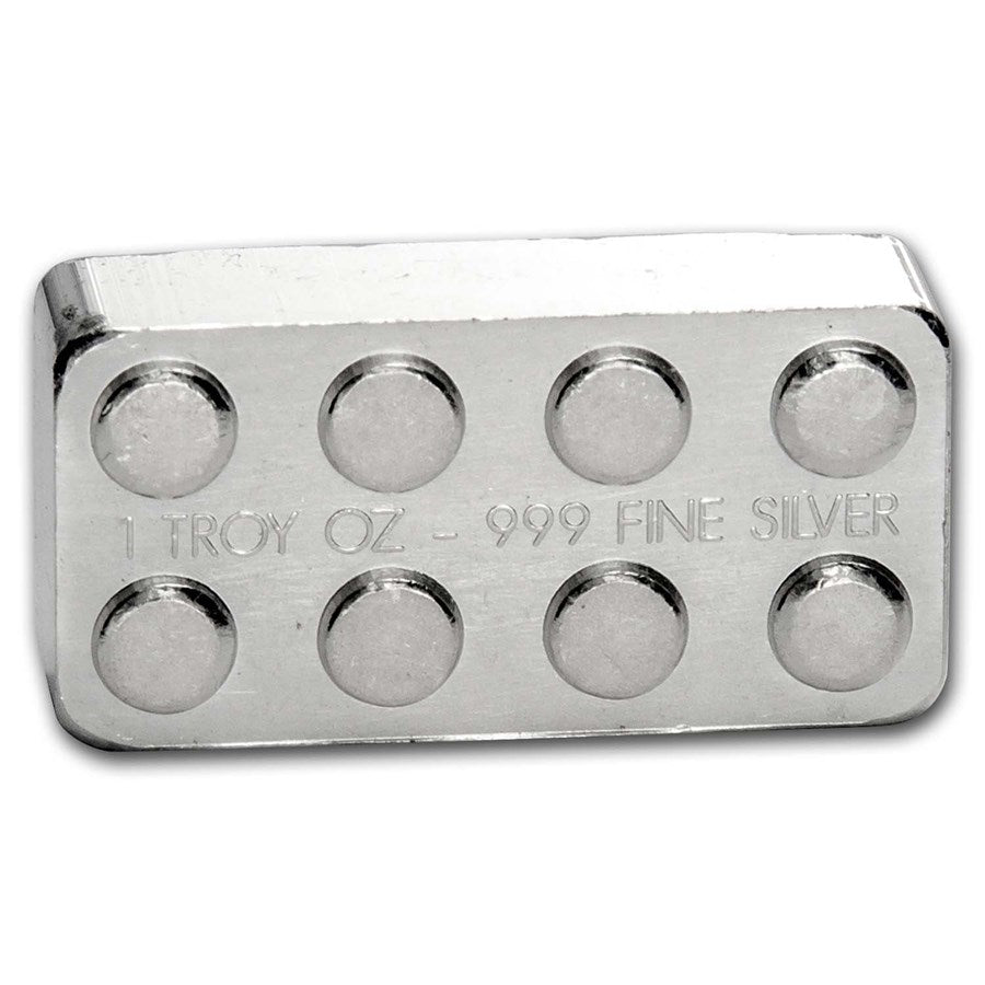 Pure Silver Building Block - 1 oz 999 Fine Silver - 2x4